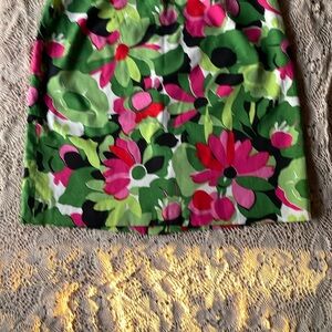 Talbots Green and Pink Mini Pencil Skirt for Resort Wear